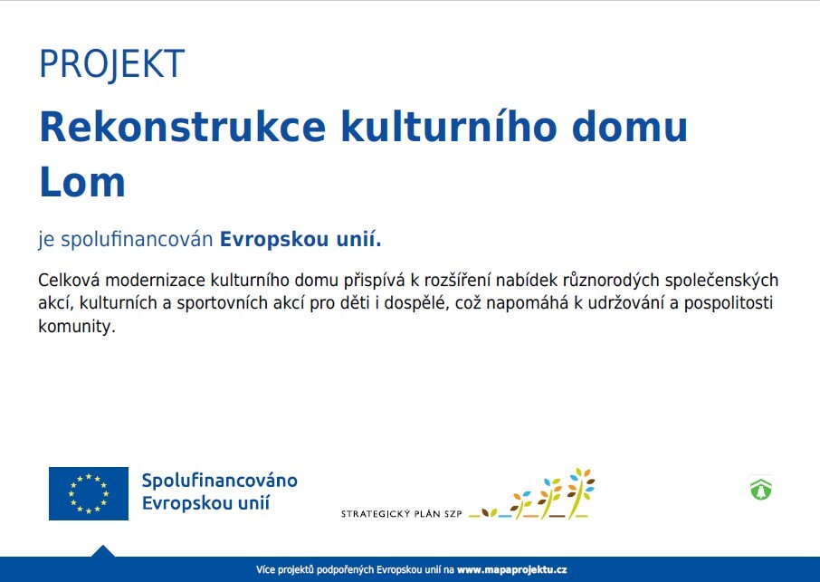 Rekonstrukce kulturního domu Lom