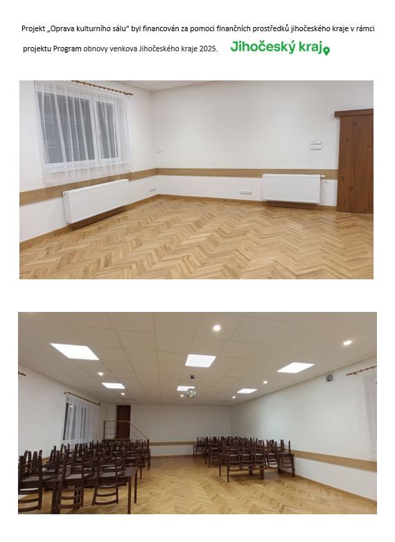 Oprava kulturního sálu